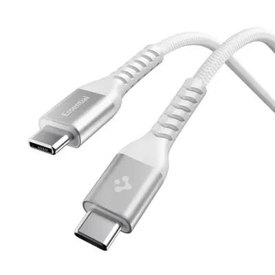 Cable Spigen USB-C to USB-C 100W, 5A, 1m White