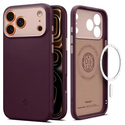 Case Spigen Caseology Nano Pop with MagSafe for Apple iPhone 17 Pro, Burgundy Bean
