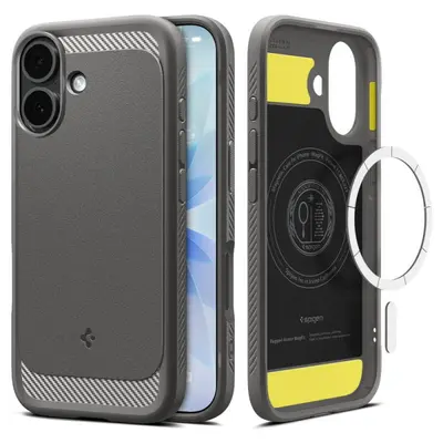 Case Spigen Rugged Armor with MagSafe for Apple iPhone 17, Grey