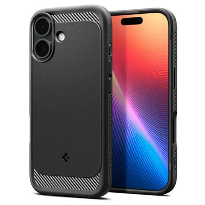 Case Spigen Rugged Armor with MagSafe for Apple iPhone 17, Matte Black