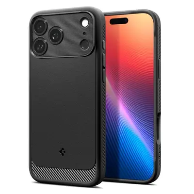 Case Spigen Rugged Armor with MagSafe for Apple iPhone 17 Pro Max, Matte Black