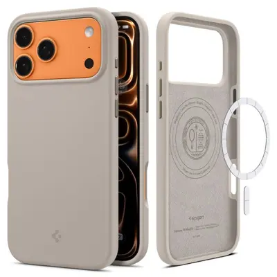 Case Spigen Silicone Fit with MagSafe for Apple iPhone 17 Pro Max, Stone