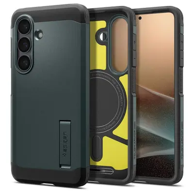 Case Spigen Tough Armor with MagSafe for Samsung Galaxy S26 S942, Abyss Green