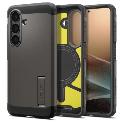Case Spigen Tough Armor with MagSafe for Samsung Galaxy S26 S942, Gunmetal